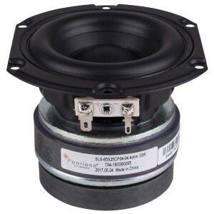 Peerless SLS-85S25CP04-04 3-1/2" Paper Cone Woofer 4 Ohm